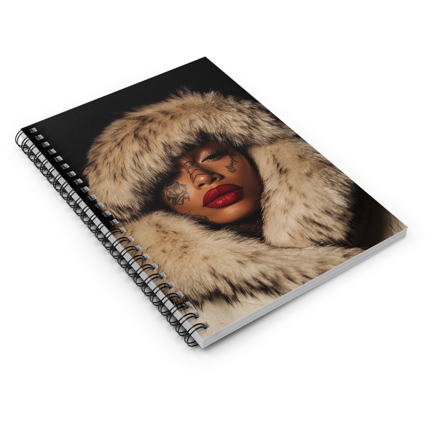 ICE QUEEN | COLD FACE. HOT BLOOD Spiral Notebook - Ruled Lines, Stylish Journal,
