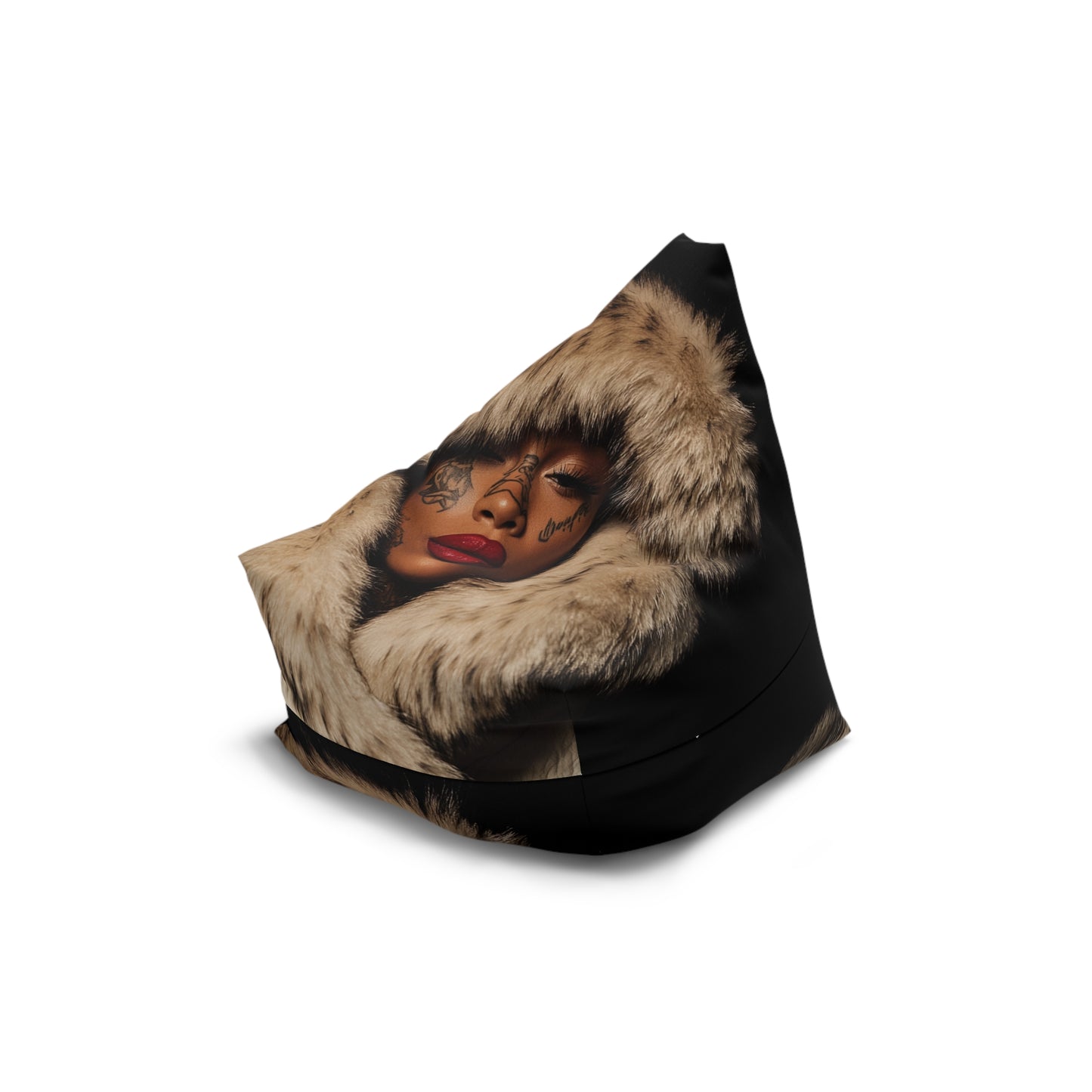 ICE QUEEN | COLD FACE. HOT BLOOD Home Decor, Stylish Bean Bag Chair Cover with Artistic Print
