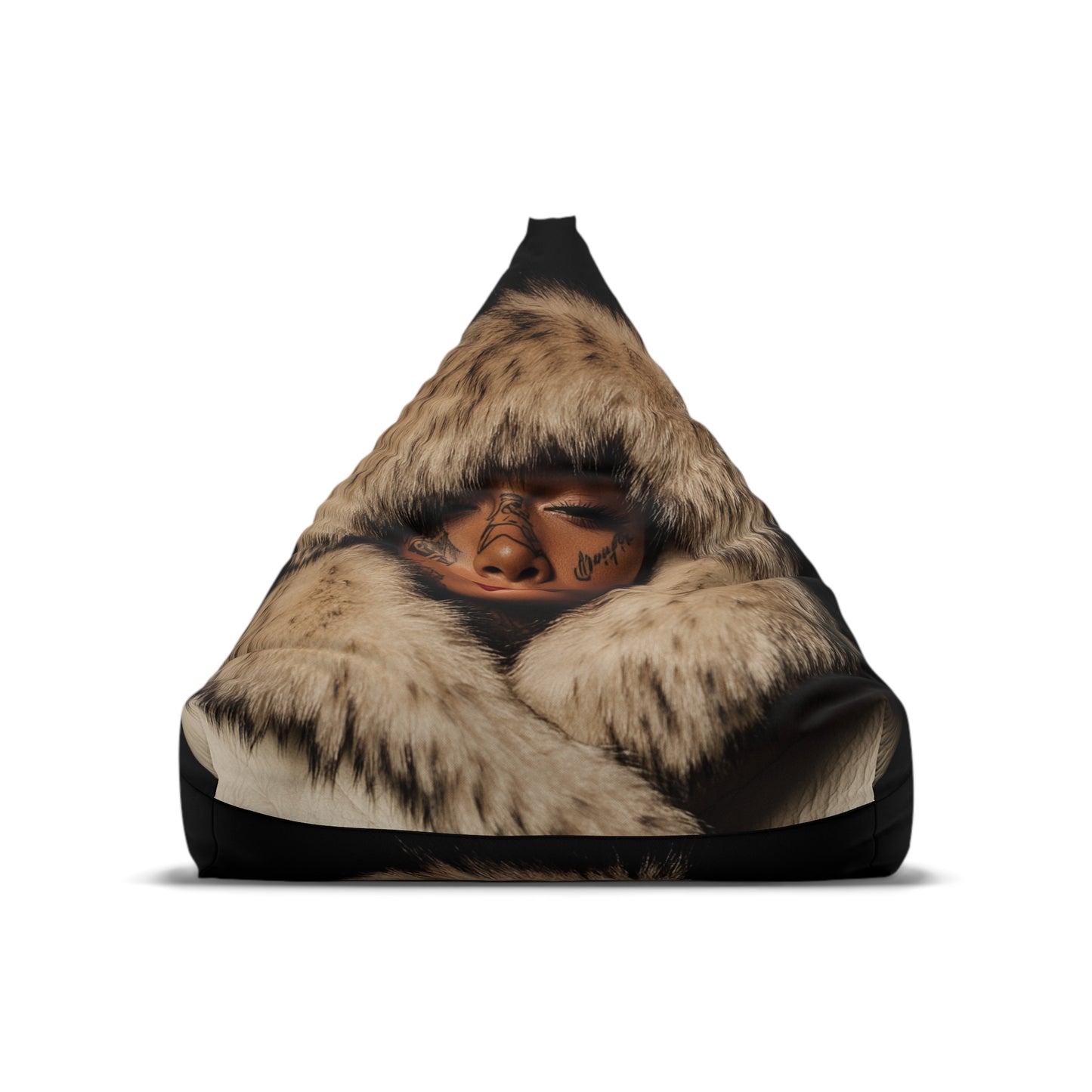 ICE QUEEN | COLD FACE. HOT BLOOD Home Decor, Stylish Bean Bag Chair Cover with Artistic Print