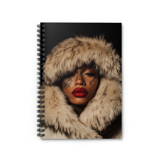 ICE QUEEN | COLD FACE. HOT BLOOD Spiral Notebook - Ruled Lines, Stylish Journal,